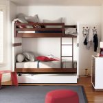 bunk bed white brown