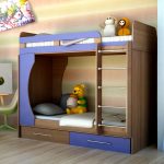 bunk bed with a niche
