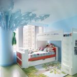 bunk bed in the blue room