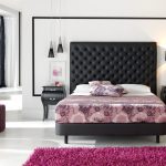 double bed with large headboard