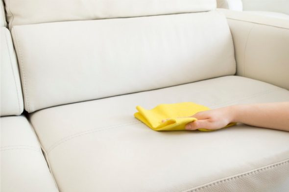 membersihkan sofa kulit