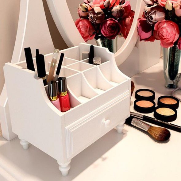 white dresser for cosmetics