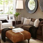 brown sofa in living room design