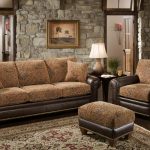 brown sofa in the interior