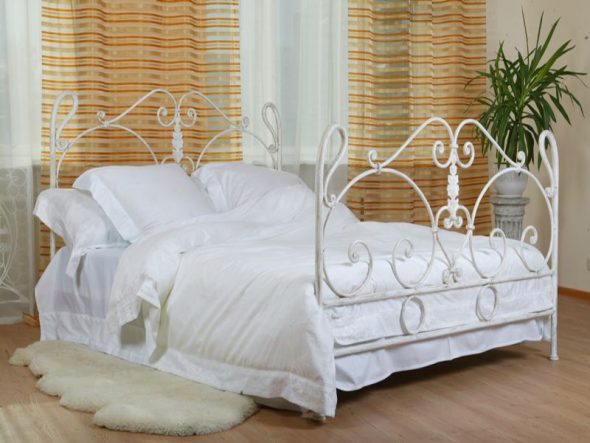 forged white bed