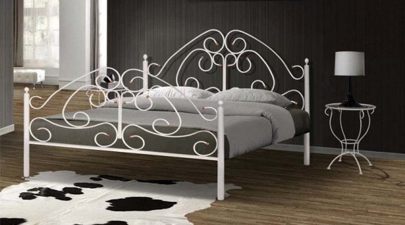 forged bed white photo