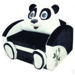 Fotelja M-Style Panda bijelo-crna