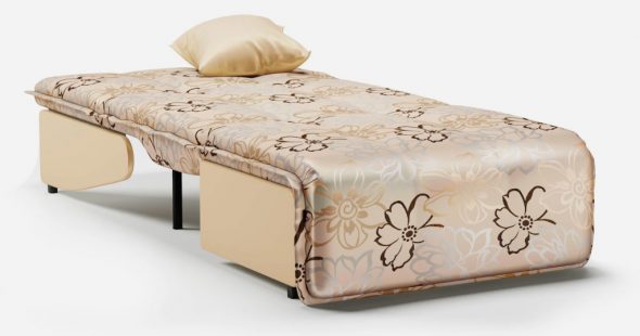 stol säng med ortopedisk madrass