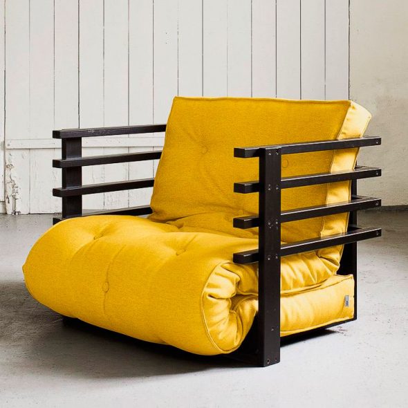 stol säng gul