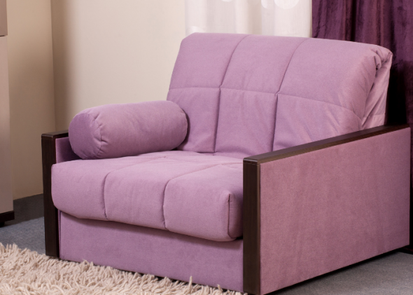fioletowe łóżko krzesło