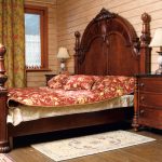 double bed mahogany