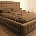 bed with eco-leather