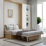 postel šatní skříň minimalismus