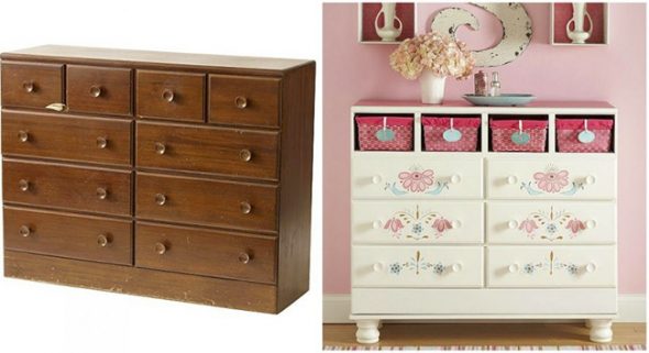 new dresser in the room for the girl