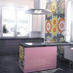 kitchen with glossy worktop