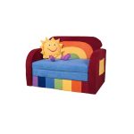 spalvinga kėdės lova