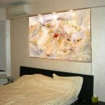 modern painting in the bedroom