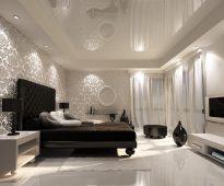 neoklasik yatak odasında yatak