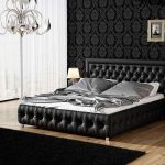 black double bed