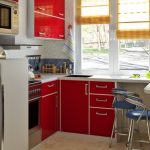 kitchen red glossy