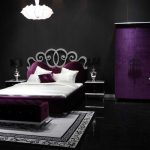 purple double bed
