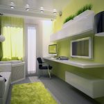 genç odası beyaz yeşil