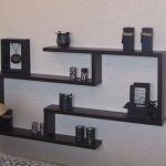Decorative shelves on the wall photo
