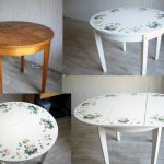 Decoupage table in vintage style