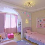 Vaikų kambarys mergaičių dizainui
