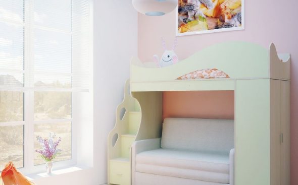 Divanno kanepeli çocuk yatak tavanı