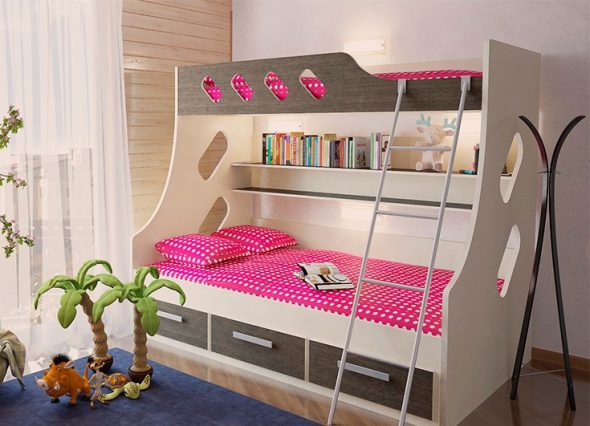 Łóżka piętrowe dla dzieci dla dziewczynek