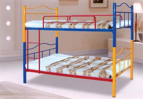 Children's bunk metal beds