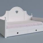 Sofa bed for the girl in classical style from the massif of a beech