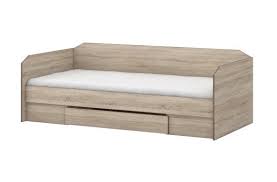 Sofa bed na may drawers, na may papag