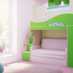 Bunk bed with sofa design