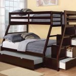 Bunk bed with two berths and a wardrobe