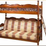 Bunk sofa bed with a niche for linen