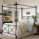 Wrought iron beds with canopy base
