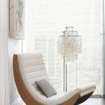 soft white rocking chair