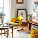 yellow rocking chair