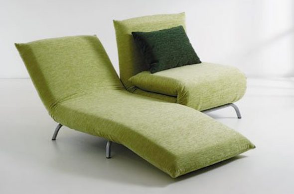 stolica krevet zelena
