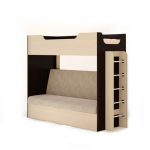 Bunk bed with a sofa (without mattress)