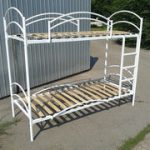 Bed metal two-story with wooden lamels Ergo