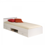 Единично легло 90 190 с допълнителни чекмеджета за съхранение на спално бельо