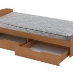 Single bed 90 + 2 na may mga drawer