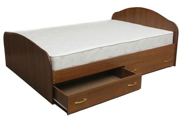 Bed with mattress with drawers