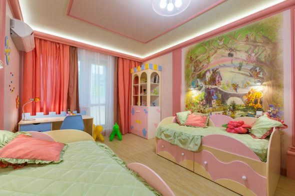 Bed with drawers in the nursery