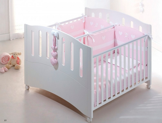 Arena for twins in the form of a bed