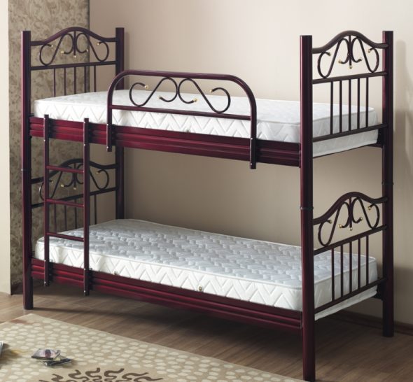Metalowe łóżko piętrowe dla dzieci