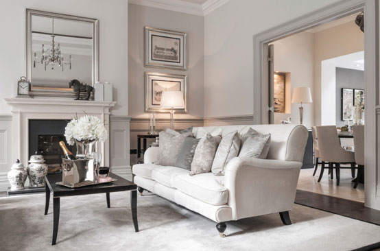 Neutral tones in the interior of the living room